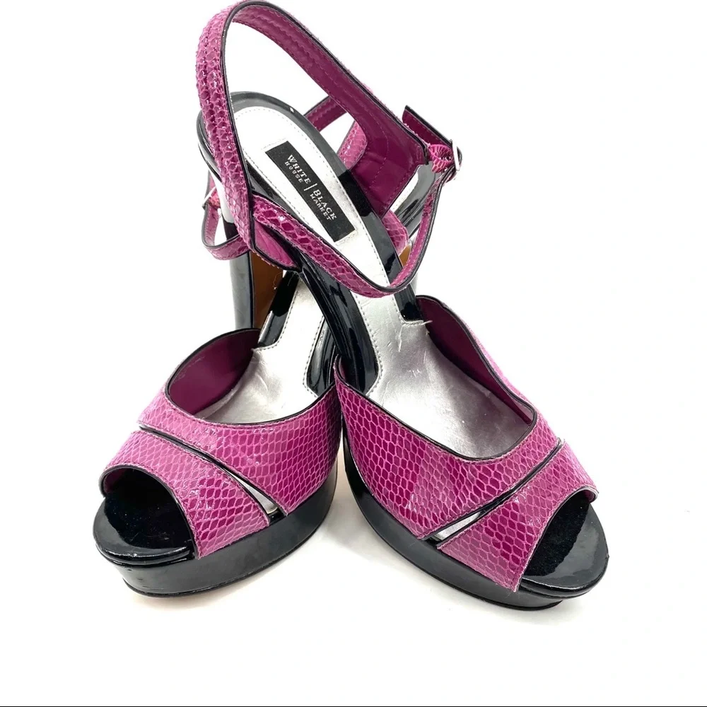 WHBM purple snakeskin print platform heels 🎁🎁